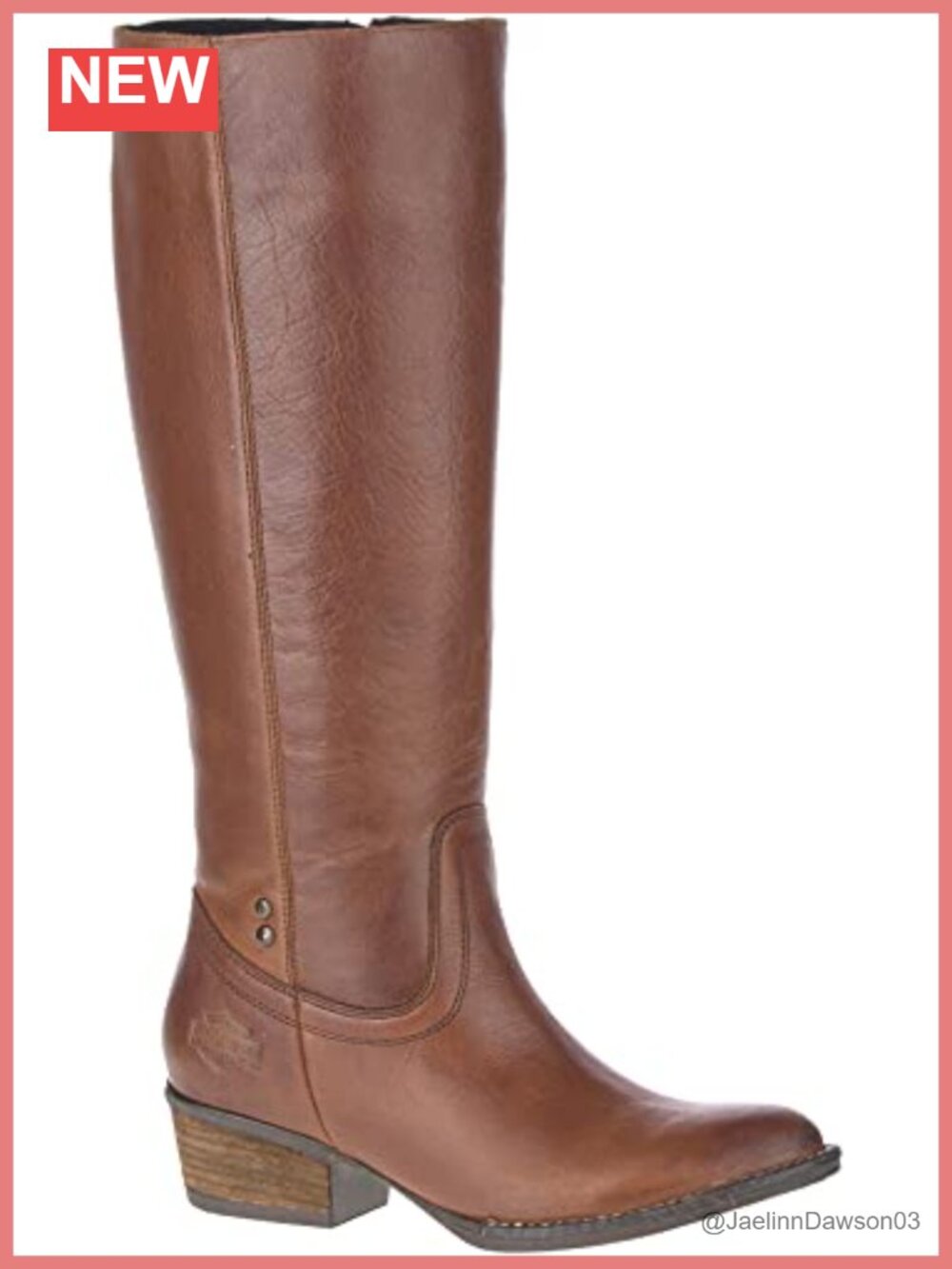 Mid-Calf Boots Zip Leather